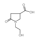 1-(2-羟基乙基)-5-氧代吡咯烷-3-羧酸结构式