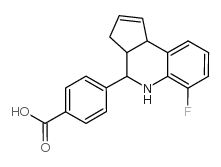 4-(6-fluoro-3a,4,5,9b-tetrahydro-3H-cyclopenta[c]quinolin-4-yl)benzoic acid Structure
