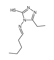 5-Ethyl-4-[(E)-pentylideneamino]-2,4-dihydro-3H-1,2,4-triazole-3- thione Structure