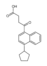 4-(4-cyclopentyl-[1]naphthyl)-4-oxo-butyric acid结构式