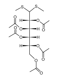 Penta-O-acetyl-D-galaktose-dimethylmercaptal结构式