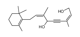 (+/-)-3,7-dimethyl-9-(2,6,6-trimethyl-cyclohex-1-enyl)-nona-2c,7ξ-dien-4-yne-1,6-diol结构式