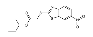 butan-2-yl 2-[(6-nitro-1,3-benzothiazol-2-yl)sulfanyl]acetate结构式