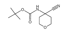 tert-butyl (4-cyanotetrahydro-2H-pyran-4-yl)carbamate结构式