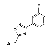 5-(BROMOMETHYL)-3-(3-FLUOROPHENYL)ISOXAZOLE Structure