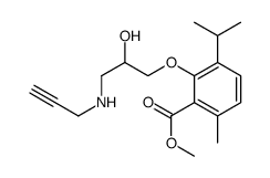 3-[2-Hydroxy-3-(2-propynylamino)propoxy]-p-cymene-2-carboxylic acid methyl ester structure