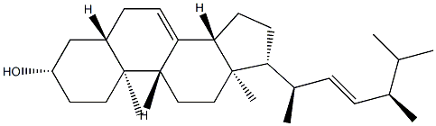 (22Z)-5α-Ergosta-7,22-dien-3β-ol structure