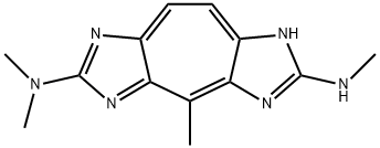 4-Methyl-2-methylamino-6-dimethylamino-1H-cyclohepta[1,2-d:4,5-d']diimidazole Structure