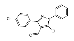 5-CHLORO-3-(4-CHLOROPHENYL)-1-PHENYL-1H-PYRAZOLE-4-CARBOXALDEHYDE structure
