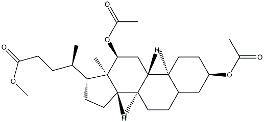 3α,12α-Bis(acetyloxy)cholan-24-oic acid methyl ester结构式