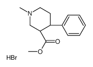 methyl (3S)-1-methyl-4-phenylpiperidin-1-ium-3-carboxylate,bromide结构式