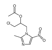 1-(2-acetoxypropyl-3-chloro)-2-methyl-5-nitroimidazole结构式