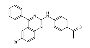 1-[4-[(6-bromo-4-phenylquinazolin-2-yl)amino]phenyl]ethanone结构式