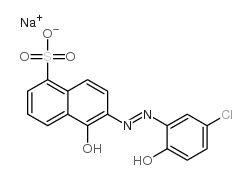 6-[(5-氯-2-羟基苯基)偶氮]-5-羟基-1-萘磺酸单钠盐结构式