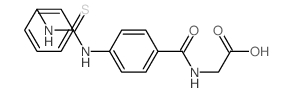 2-[[4-(phenylthiocarbamoylamino)benzoyl]amino]acetic acid Structure