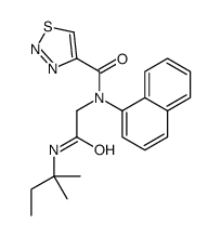 1,2,3-Thiadiazole-4-carboxamide,N-[2-[(1,1-dimethylpropyl)amino]-2-oxoethyl]-N-1-naphthalenyl-(9CI) Structure