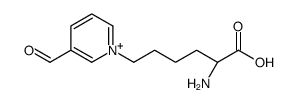 (2S)-2-amino-6-(3-formylpyridin-1-ium-1-yl)hexanoic acid Structure