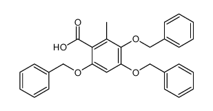 2-methyl-3,4,6-tris(phenylmethoxy)benzoic acid结构式