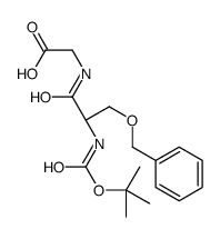 2-[[(2S)-2-[(2-methylpropan-2-yl)oxycarbonylamino]-3-phenylmethoxypropanoyl]amino]acetic acid结构式