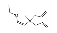 4-((Z)-2-Ethoxy-vinyl)-4-methyl-hepta-1,6-diene结构式