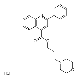 2-Phenyl-quinoline-4-carboxylic acid 3-morpholin-4-yl-propyl ester; hydrochloride Structure
