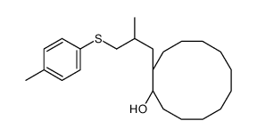 1-[2-methyl-3-(4-methylphenyl)sulfanylpropyl]cyclododecan-1-ol结构式