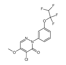 4-chloro-5-methoxy-2-[3-(1,1,2,2-tetrafluoro-ethoxy)-phenyl]-2H-pyridazin-3-one结构式