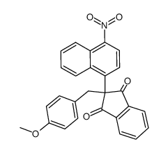 2-(4-Methoxy-benzyl)-2-(4-nitro-naphthalen-1-yl)-indan-1,3-dione结构式