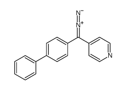 4-[diazo-(4-phenylphenyl)methyl]pyridine Structure