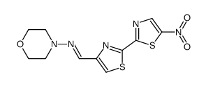 N-morpholin-4-yl-1-[2-(5-nitro-1,3-thiazol-2-yl)-1,3-thiazol-4-yl]methanimine结构式