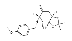 (3aR,5aS,6aR,6bS)-6-(4-methoxybenzyl)-2,2-dimethyltetrahydro-3aH-[1,3]dioxolo[4',5':3,4]benzo[1,2-b]azirin-5(4H)-one Structure