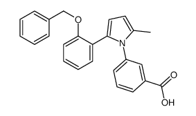 3-[2-methyl-5-(2-phenylmethoxyphenyl)pyrrol-1-yl]benzoic acid结构式