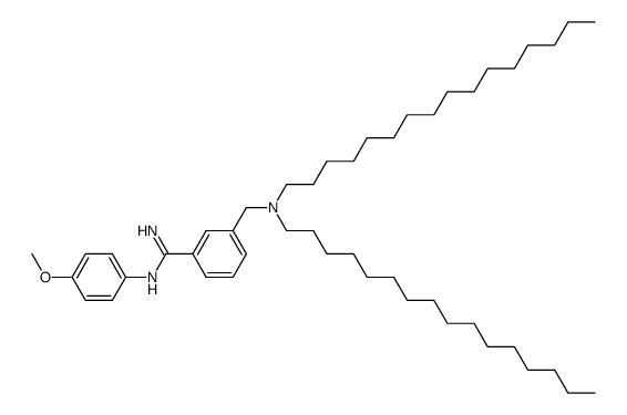 m-[N,N-di(n-hexadecyl)aminomethyl]-N-(p-methoxyphenyl)-benzamidine Structure