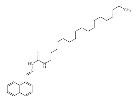 1-(naphthalen-1-ylmethylideneamino)-3-octadecyl-thiourea Structure