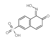 6-hydroxy-5-nitroso-naphthalene-2-sulfonic acid Structure