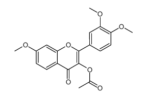 3-acetoxy-2-(3,4-dimethoxy-phenyl)-7-methoxy-chromen-4-one结构式