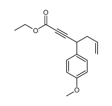 ethyl 4-(4-methoxyphenyl)hept-6-en-2-ynoate结构式