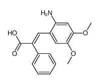 trans-α-Phenyl-2-amino-4,5-dimethoxycinnamsaeure结构式