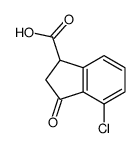 4-CHLORO-2,3-DIHYDRO-3-OXO-1H-INDENE-1-CARBOXYLIC ACID结构式