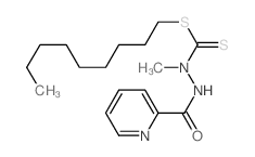 2-Pyridinecarboxylicacid, 2-methyl-2-[(nonylthio)thioxomethyl]hydrazide structure