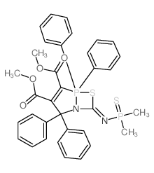 6-Thia-1-aza-5-phosphabicyclo[3.2.0]hept-3-ene-3,4-dicarboxylicacid, 7-[(dimethylphosphinothioyl)imino]-5,5-dihydro-2,2,5,5-tetraphenyl-,dimethyl ester (9CI) Structure