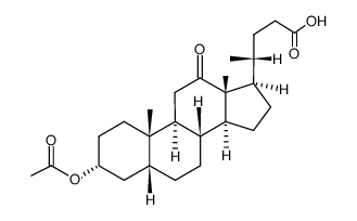 3α-acetoxy-12-oxo-5β-cholanoic acid-(24)结构式
