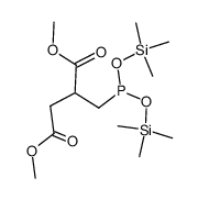 [2,3-bis (methoxycarbonyl)propyl]phosphonous acid bis(trimethylsilyl) ester结构式