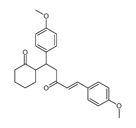 2-[1,5-bis(4-methoxyphenyl)-3-oxopent-4-enyl]cyclohexan-1-one Structure