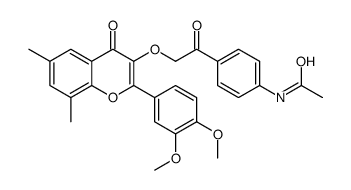 N-[4-[2-[2-(3,4-dimethoxyphenyl)-6,8-dimethyl-4-oxochromen-3-yl]oxyacetyl]phenyl]acetamide结构式