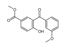4-Hydroxy-3-(3-methoxybenzoyl)benzoic acid methyl ester Structure