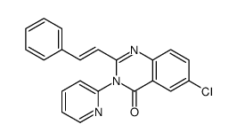 6-chloro-2-(2-phenylethenyl)-3-pyridin-2-ylquinazolin-4-one Structure