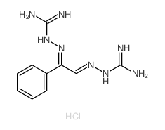 Hydrazinecarboximidamide,2,2'-(1-phenyl-1,2-ethanediylidene)bis-, dihydrochloride (9CI)结构式