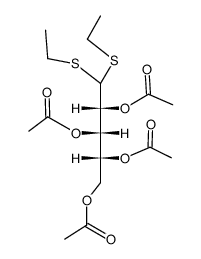 2,3,4,5-tetra-O-acetyl-D-xylose diethyl dithioacetal Structure