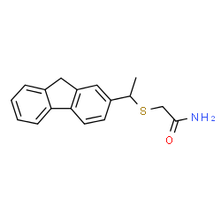 (1-(2-Fluorenyl)-aethylmercapto)essigsaeureamid [German] Structure
